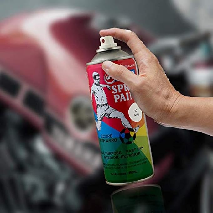 Abro SP-20 علبة طلاء رذاذ متعددة الأغراض للسيارات والدراجات (400 مل، عاجي، 1 قطعة) - Image 5